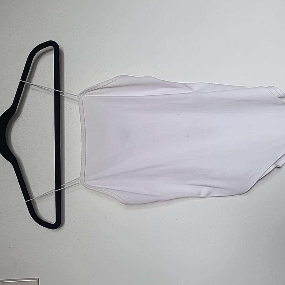 Spaghetti Strap White Bodysuit (Size L)